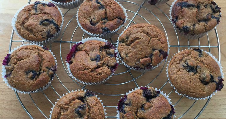 Bananen-Blaubeer-Muffins