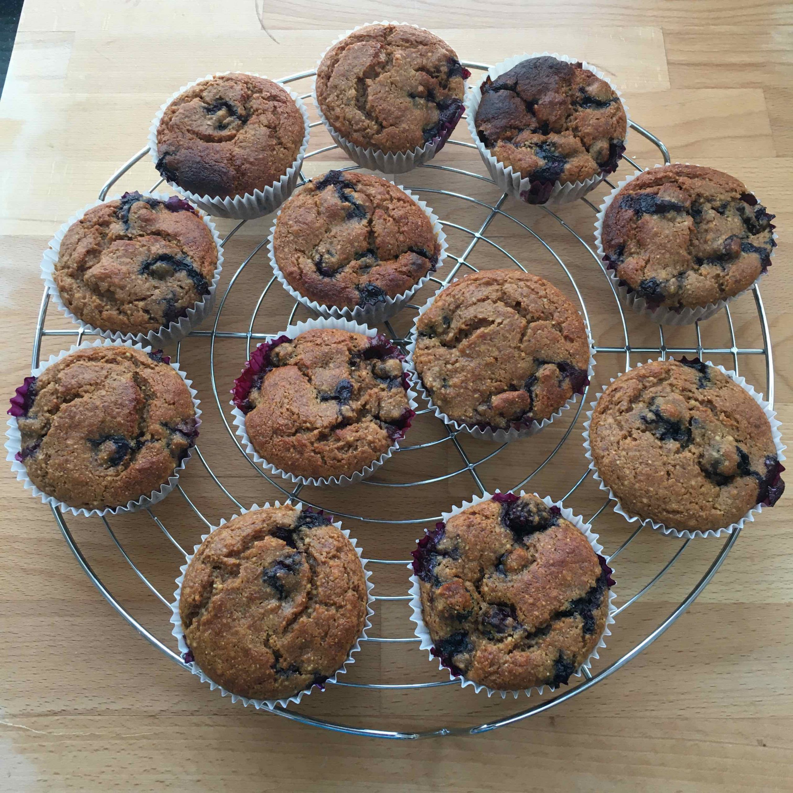 Bananen-Blaubeer-Muffins